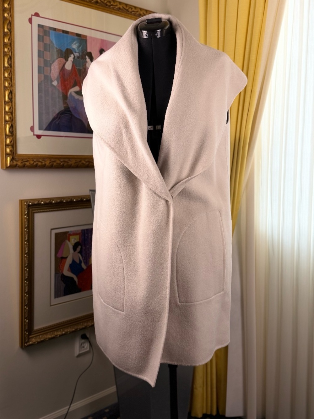 AUTHENTIC ST. JOHN COLLECTION RESORT 2017 SLEEVELESS OPEN-FRONT WRAP VEST
